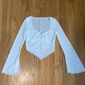 White Long Sleeve Top